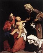 SARACENI, Carlo Madonna and Child with St Anne dt china oil painting reproduction